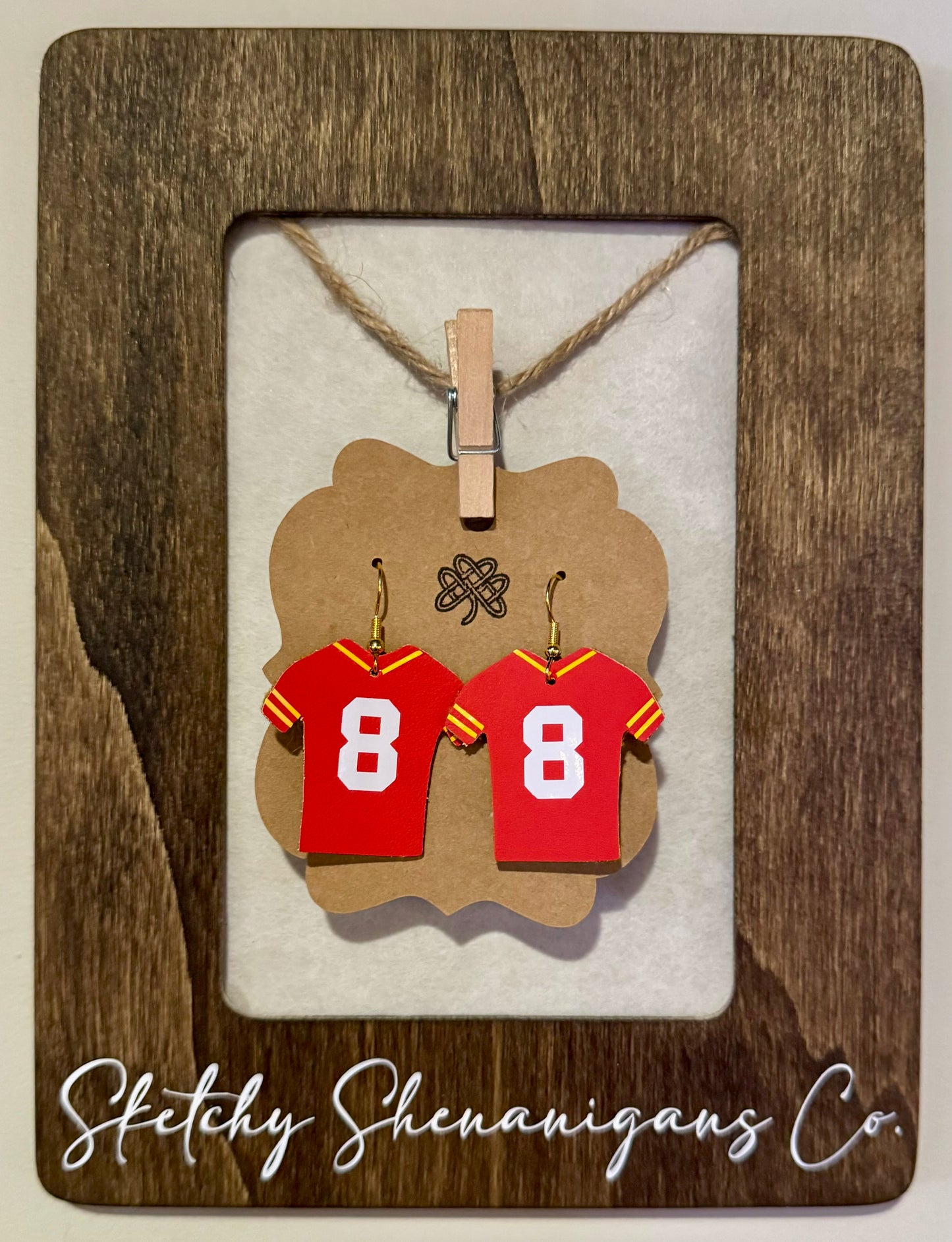 Chiefs Jersey #8 Earrings