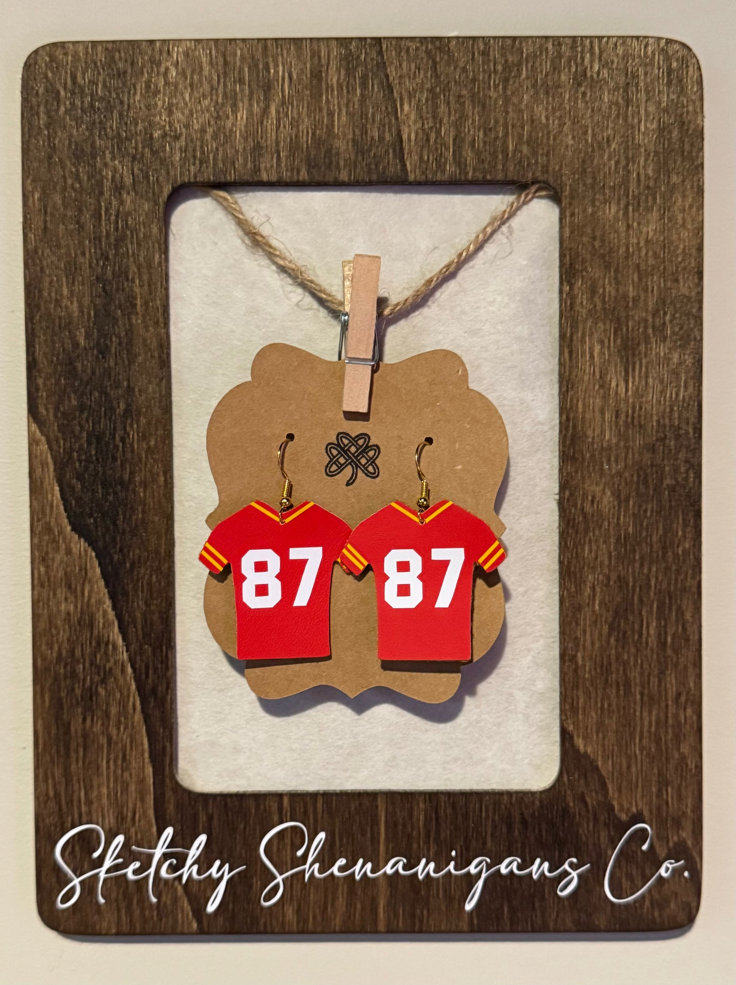 Chiefs Jersey #87 Earrings