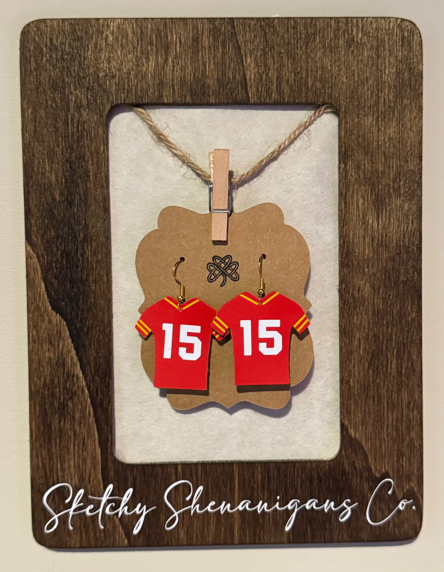 Chiefs Jersey #15 Earrings