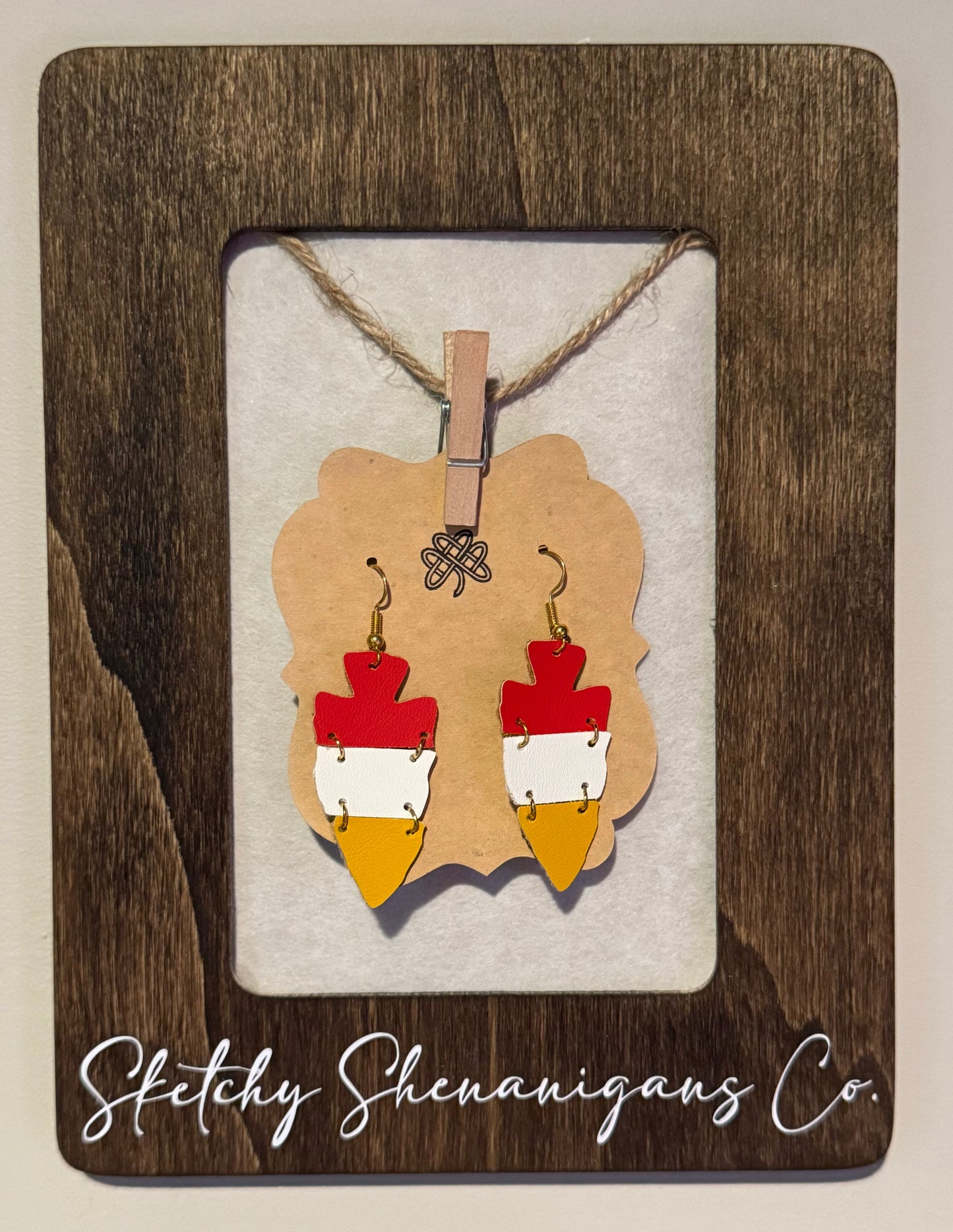 Tiered Arrowhead Earrings