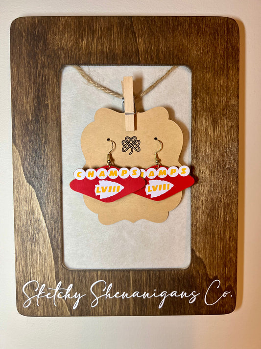 LVIII Champs Vegas Sign Earrings