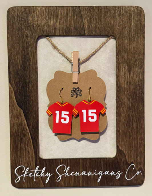 Chiefs Jersey #15 Earrings
